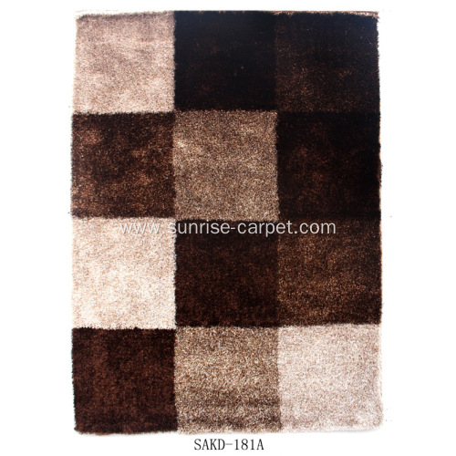 Thick Silk Shaggy with Design Carpet
